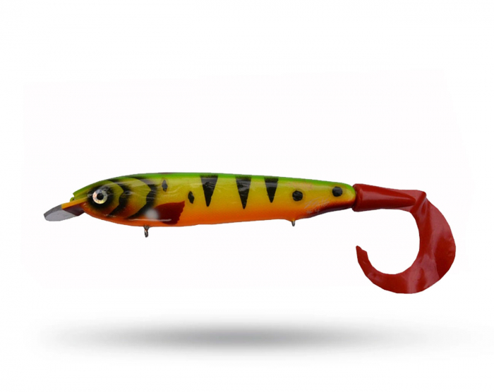 TS Lures BigTail Crank - Fire Tiger i gruppen Fiskedrag / Gäddwobbler hos Örebro Fiske & Outdoor AB (TS BigTail Crank FT)